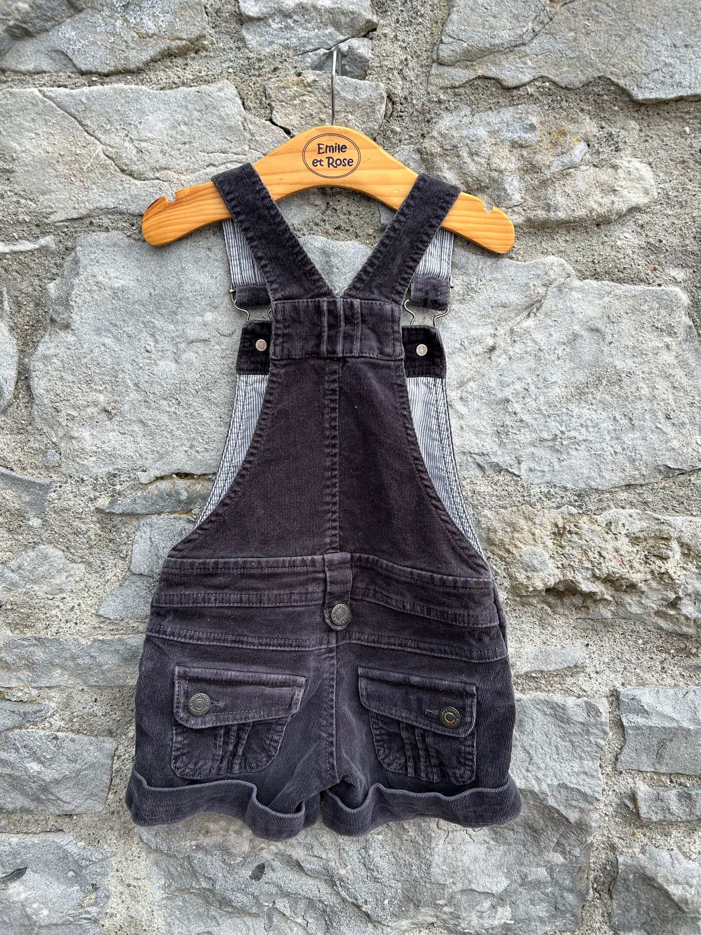 Charcoal cord dungarees  3-4y (98-104cm)