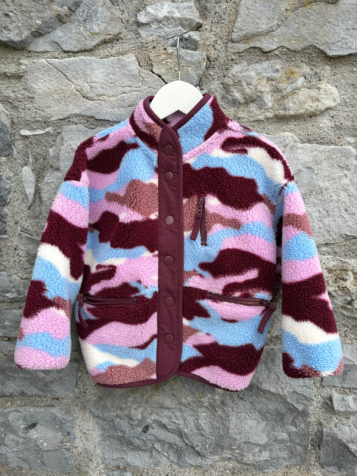 Colourful camouflage fleece 3-4y (98-104cm)