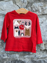 Load image into Gallery viewer, Forest friends red top  3-6m (62-68cm)
