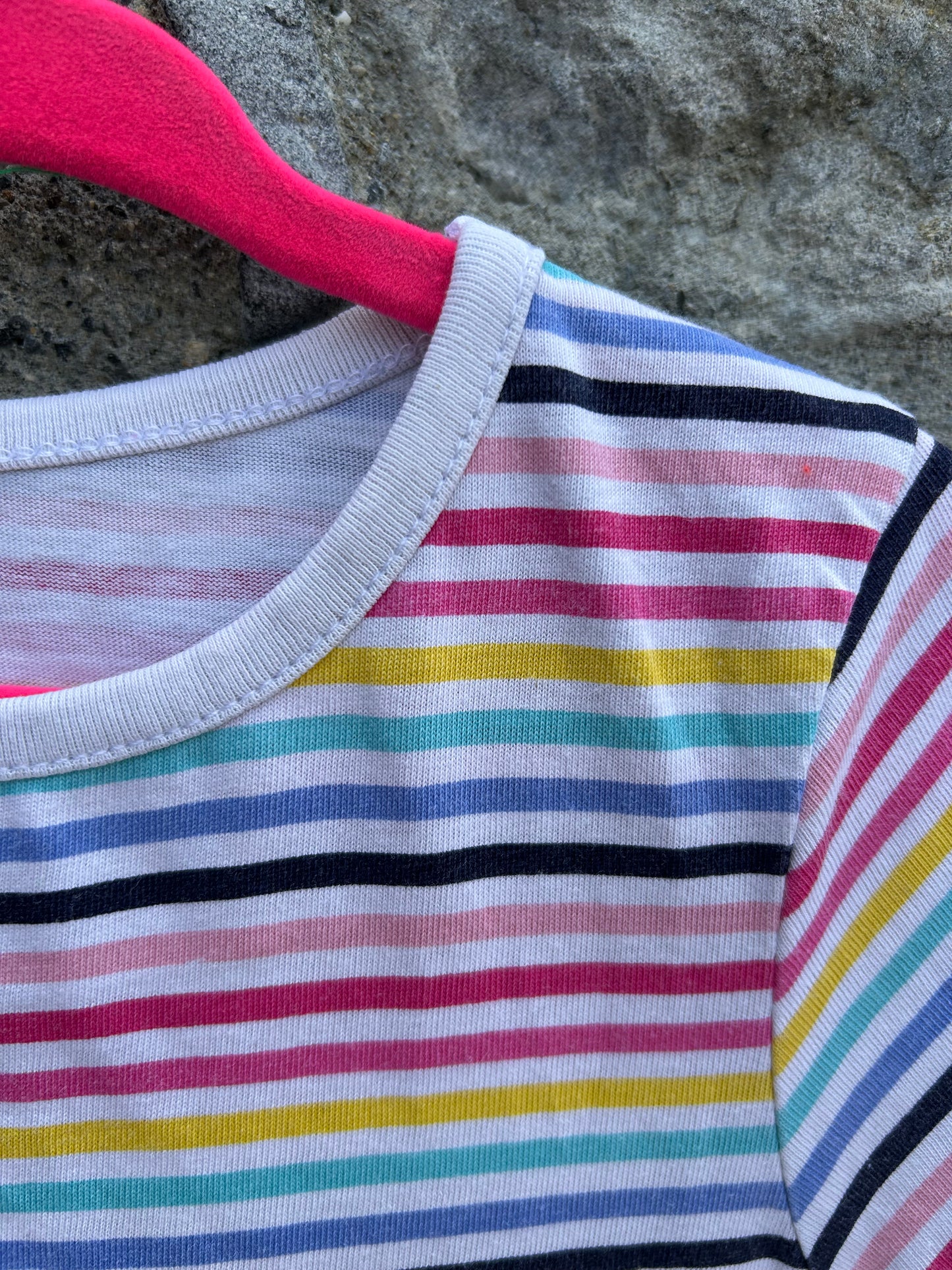 Rainbow stripes dress  4-5y (104-110cm)