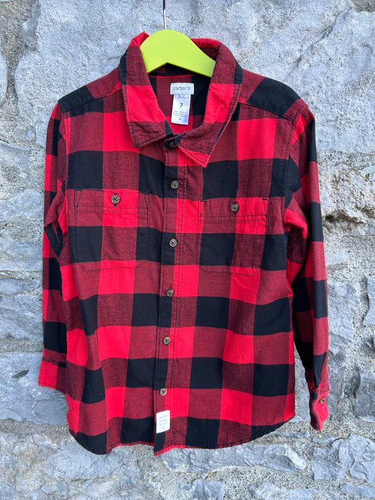 Red&black check shirt  6-7y (116-122cm)