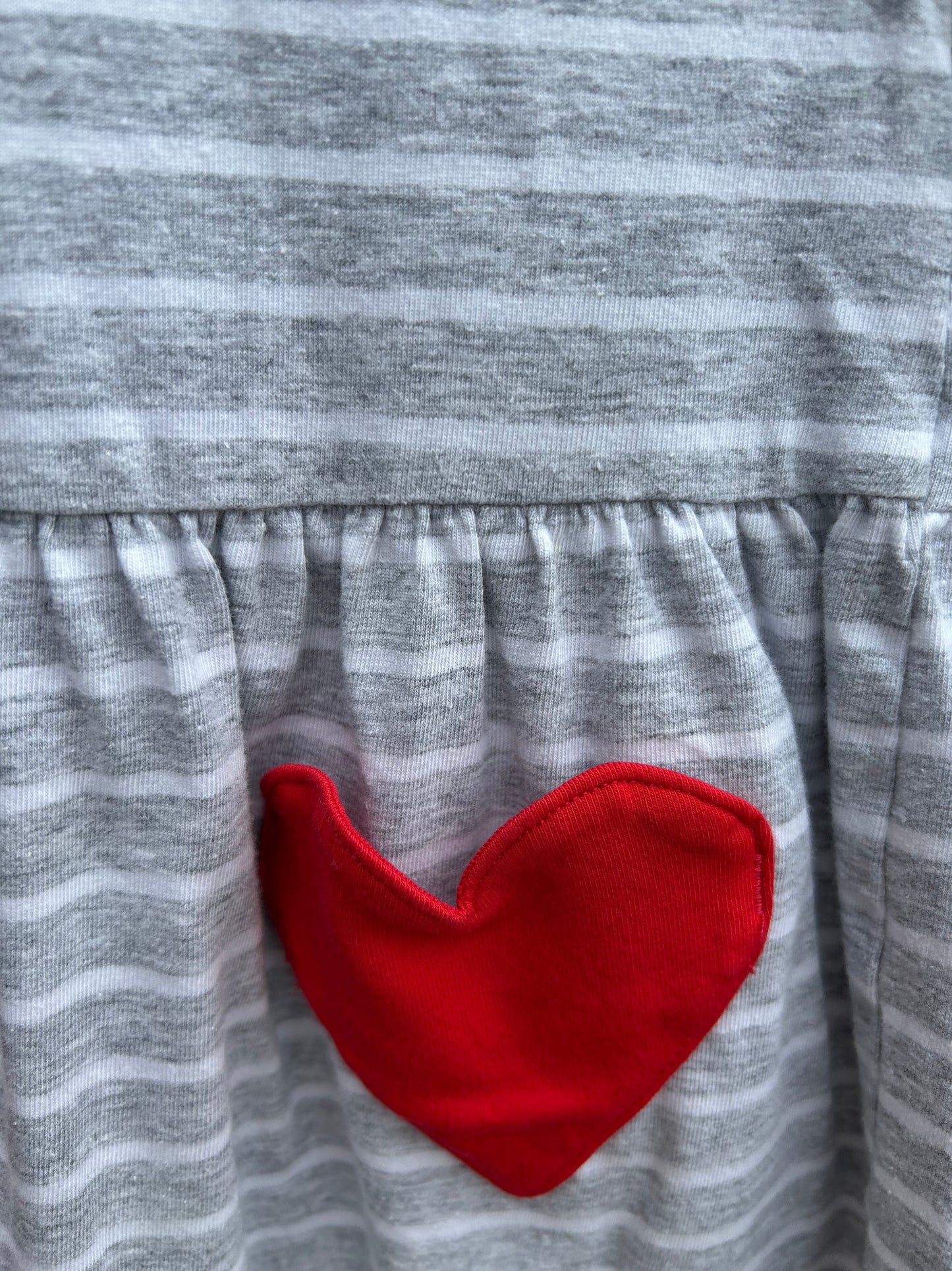 Grey stripy hooded dress  3-4y (98-104cm)