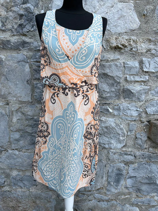 Blue paisley dress uk 8
