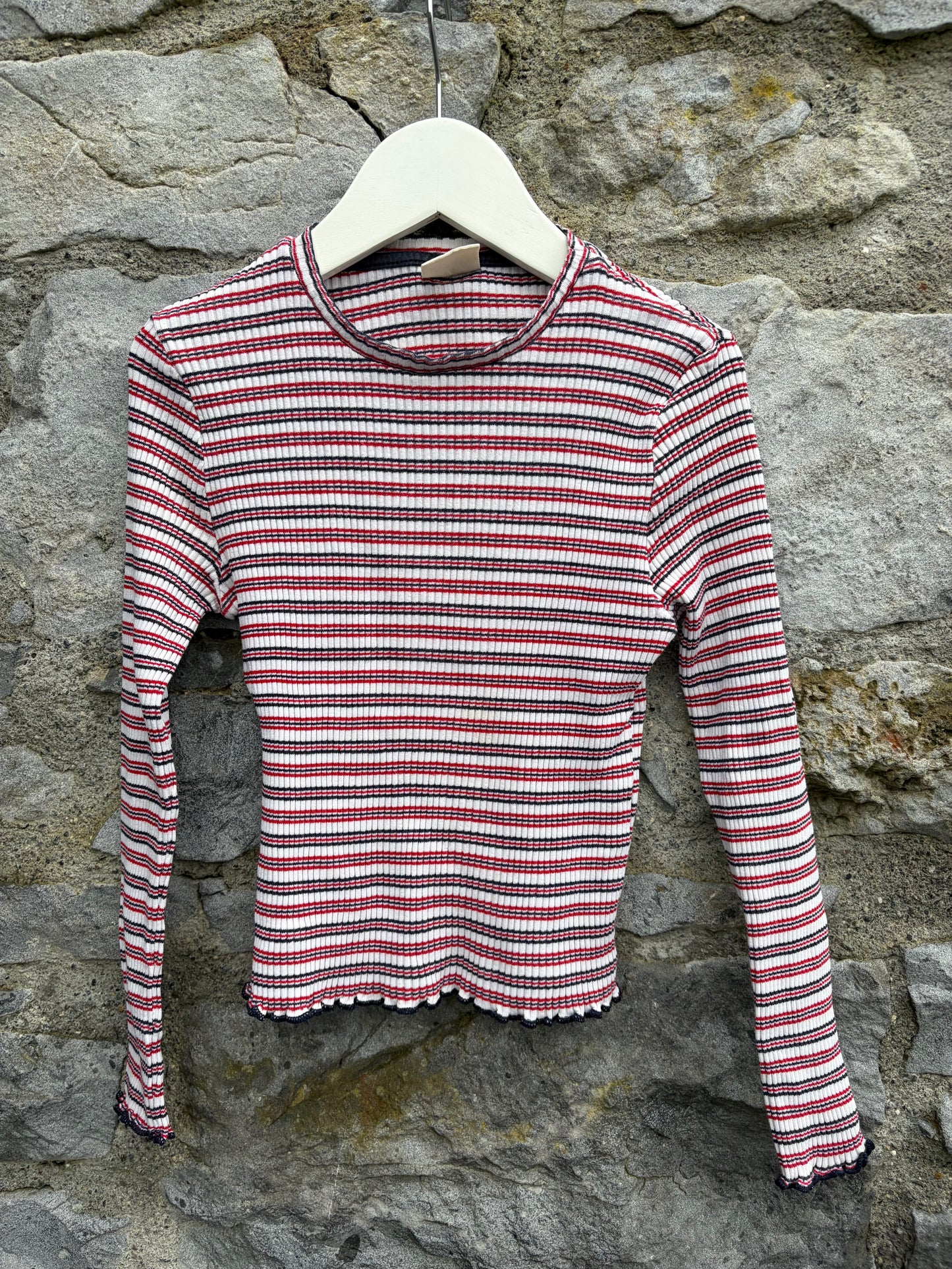 Stripy ribbed top  9-10y (134-140cm)