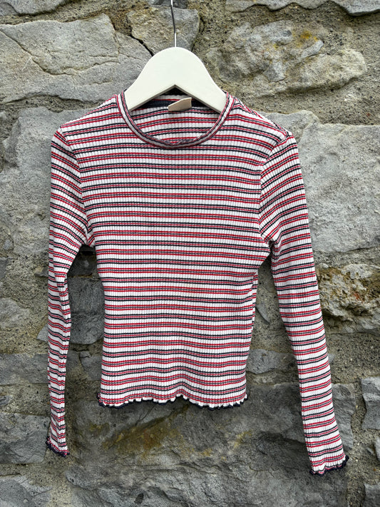 Stripy ribbed top  9-10y (134-140cm)