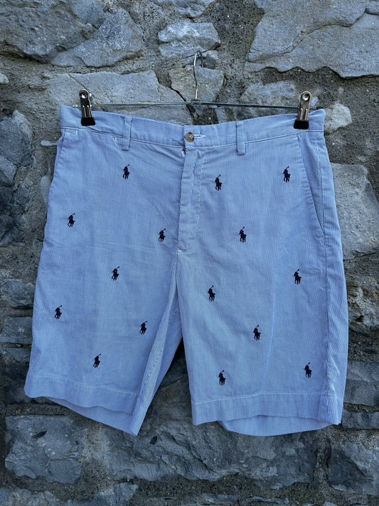 RL blue stripy shorts Large or 32