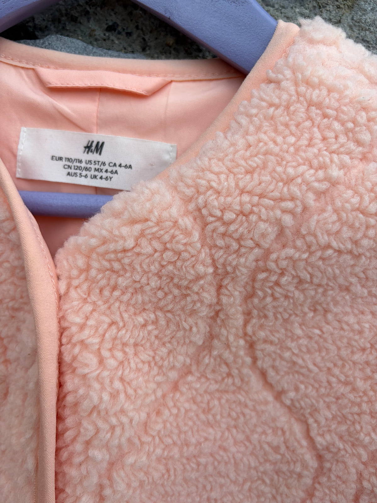 Peach fleece jacket 5-6y (110-116cm)