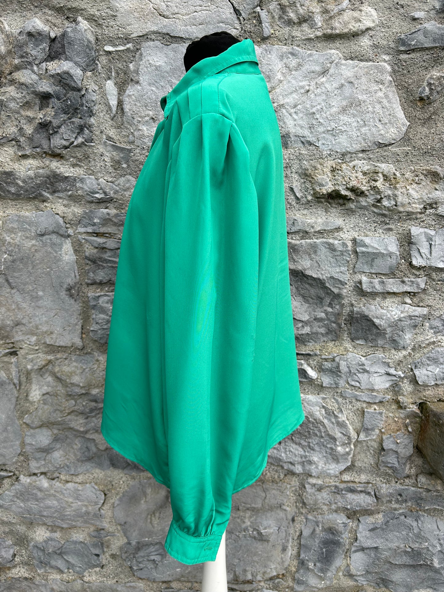90s green blouse uk 14-16