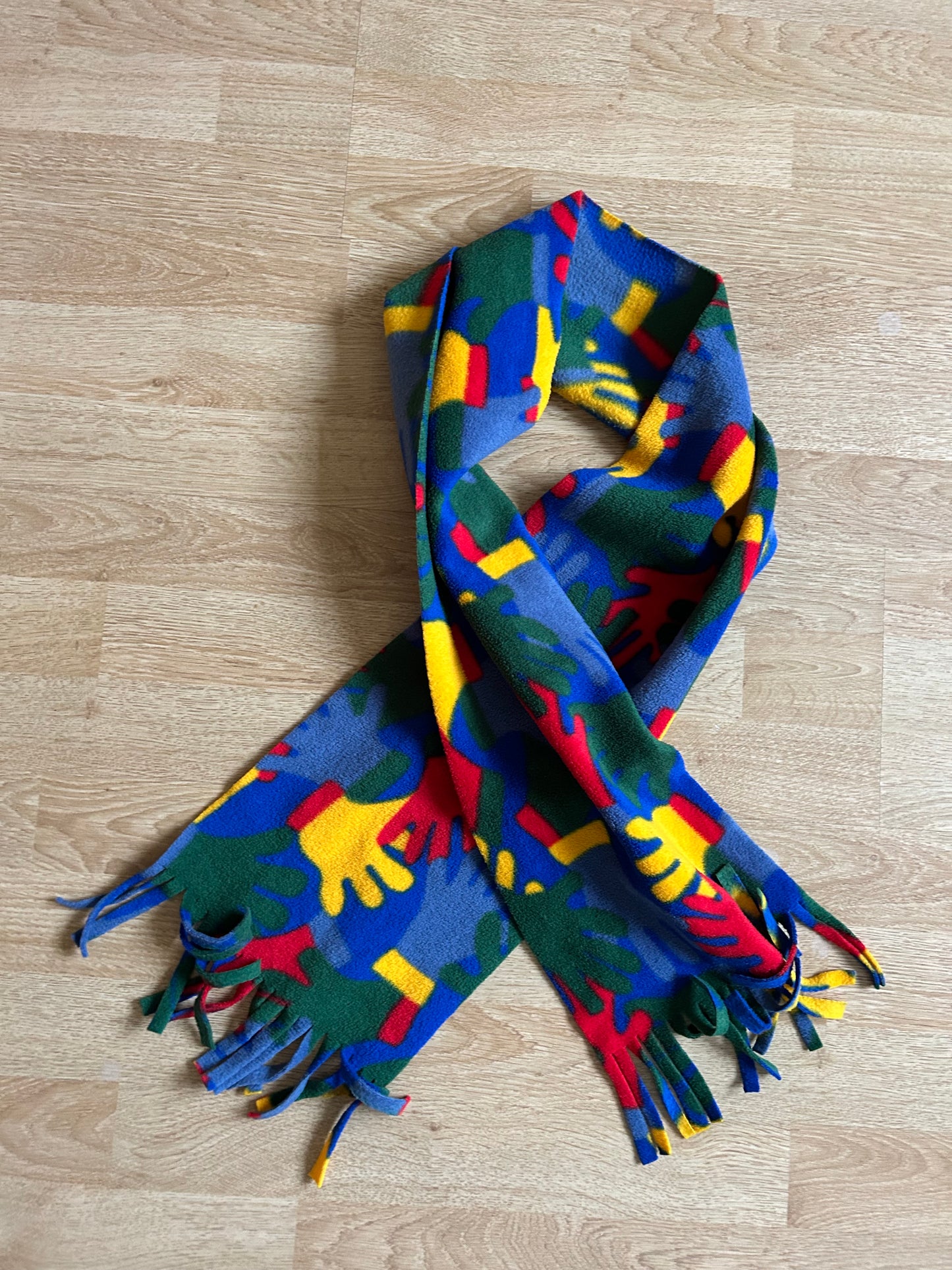 90s Colourful fleece scarf