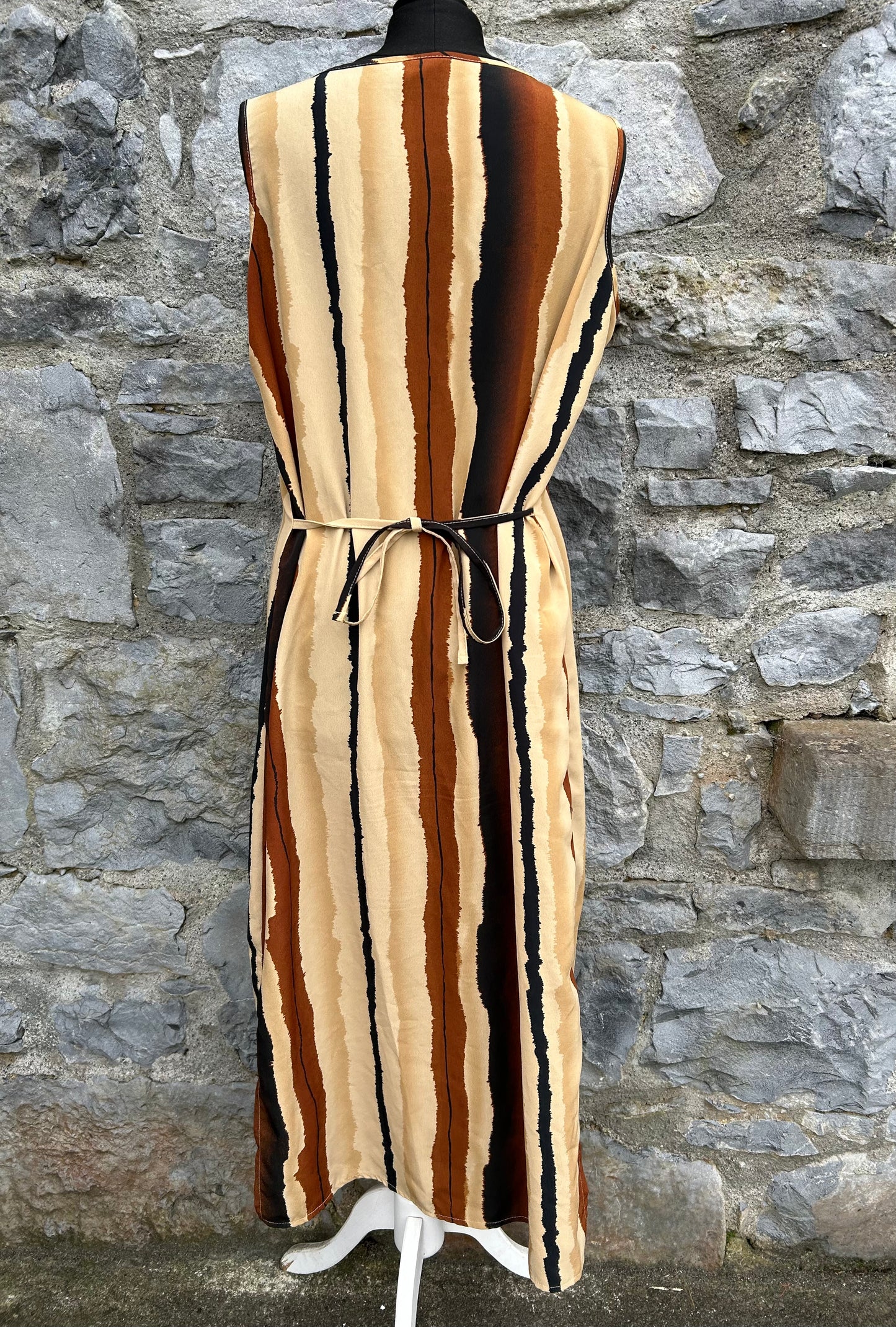 2YK Brown stripy dress uk 12-14