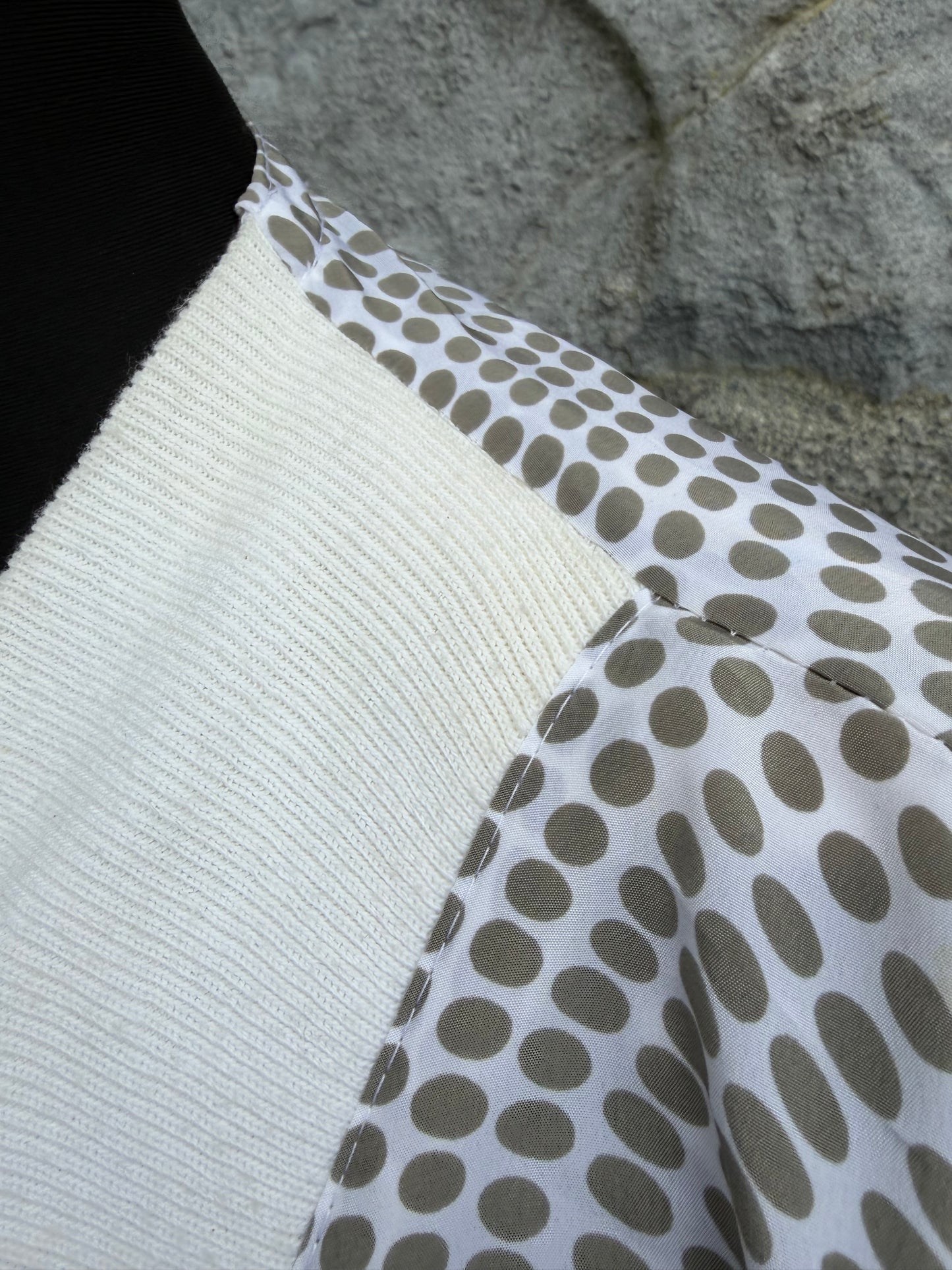 80s Beige&white kimono jacket uk 12-14