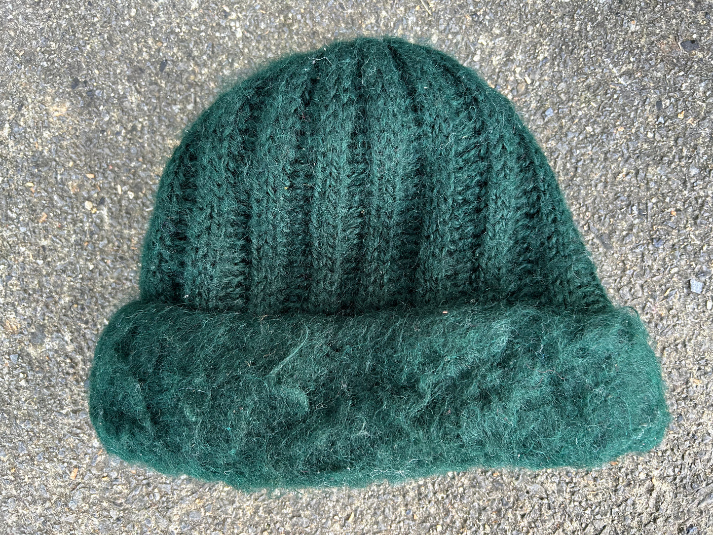 Green woolly hat