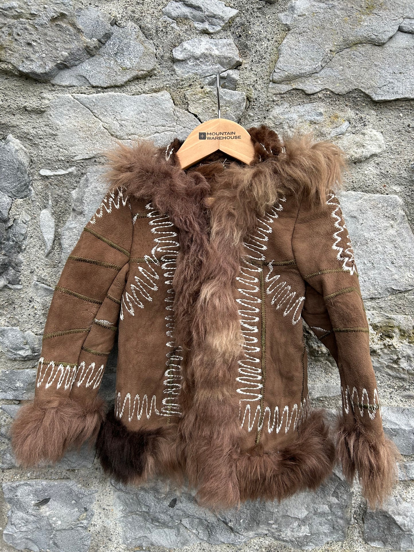 80s Afgan sheepskin coat  2-3y (92-98cm)