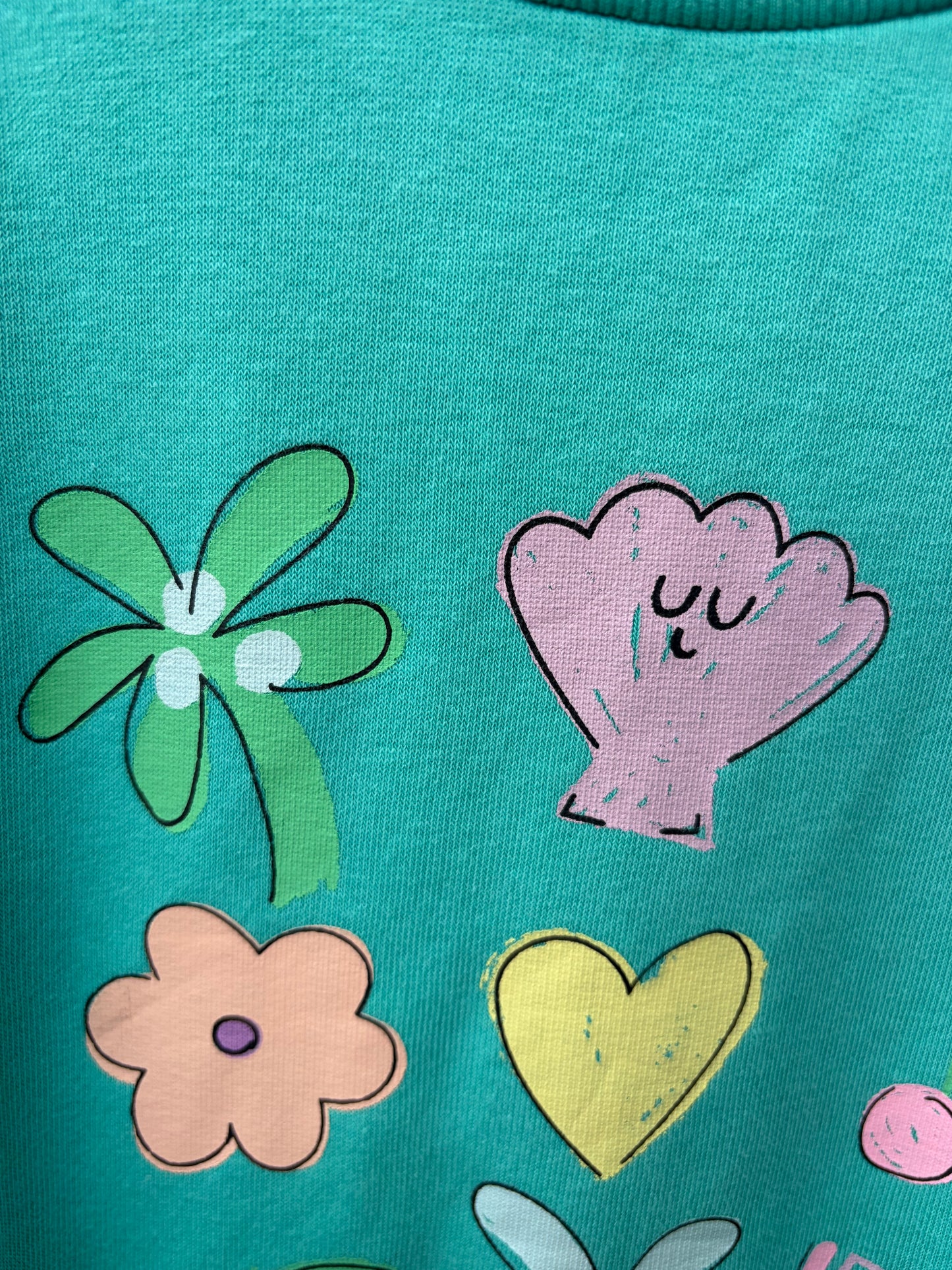 Sunset beach green sweatshirt 7-8y (122-128cm)