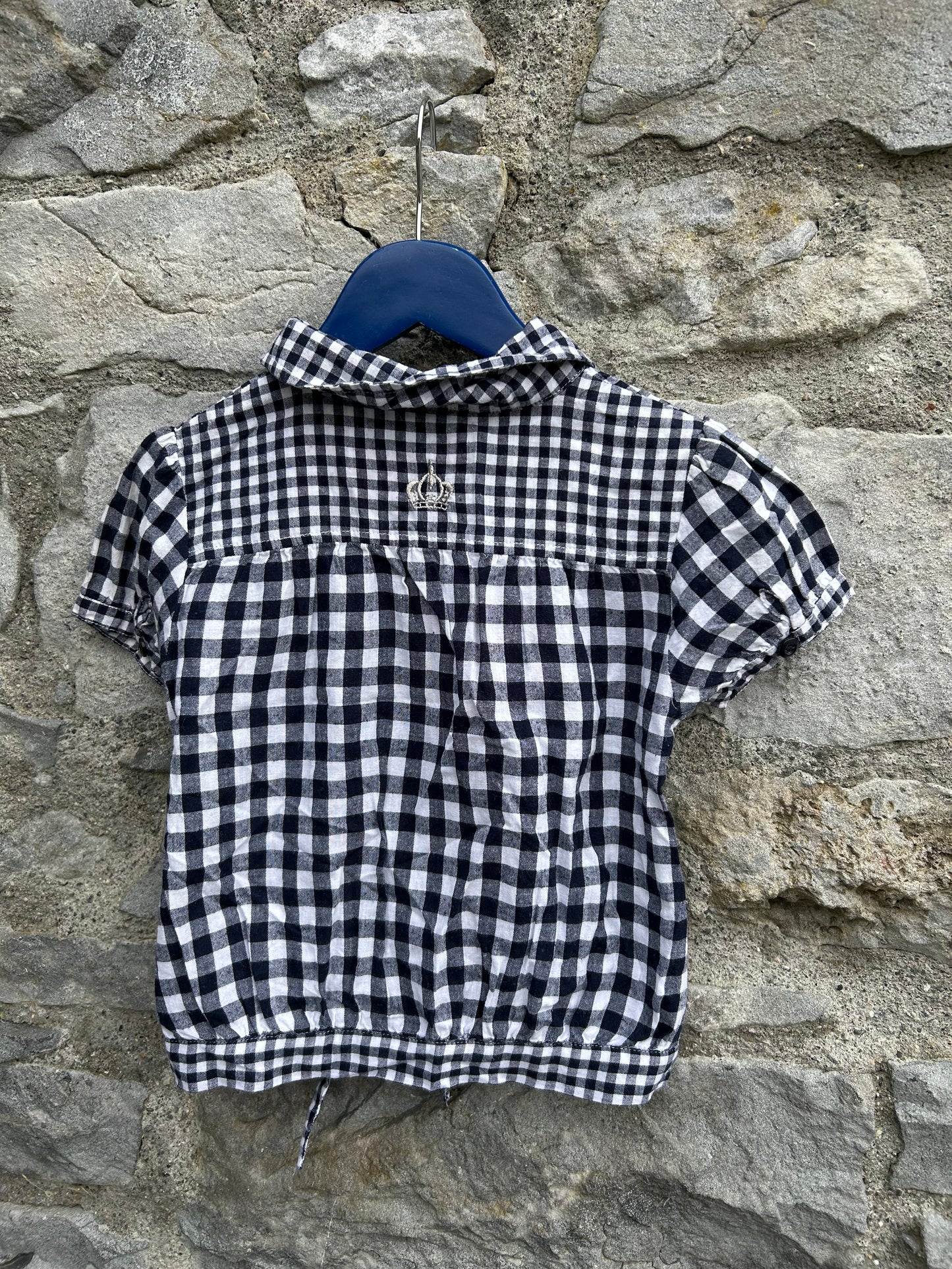 Navy gingham shirt   4-5y (104-110cm)