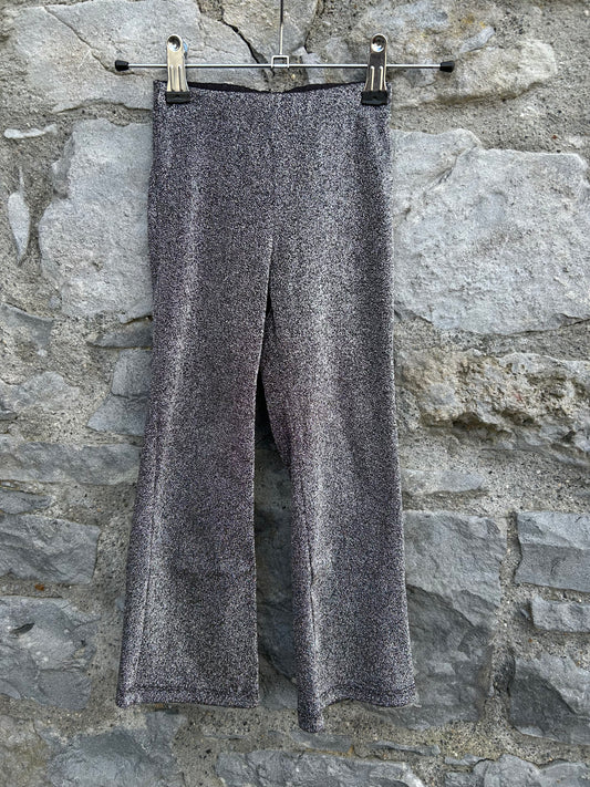 Silver glitter flares  2-3y (92-98cm)