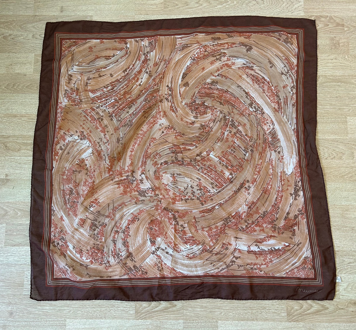Brown abstract scarf