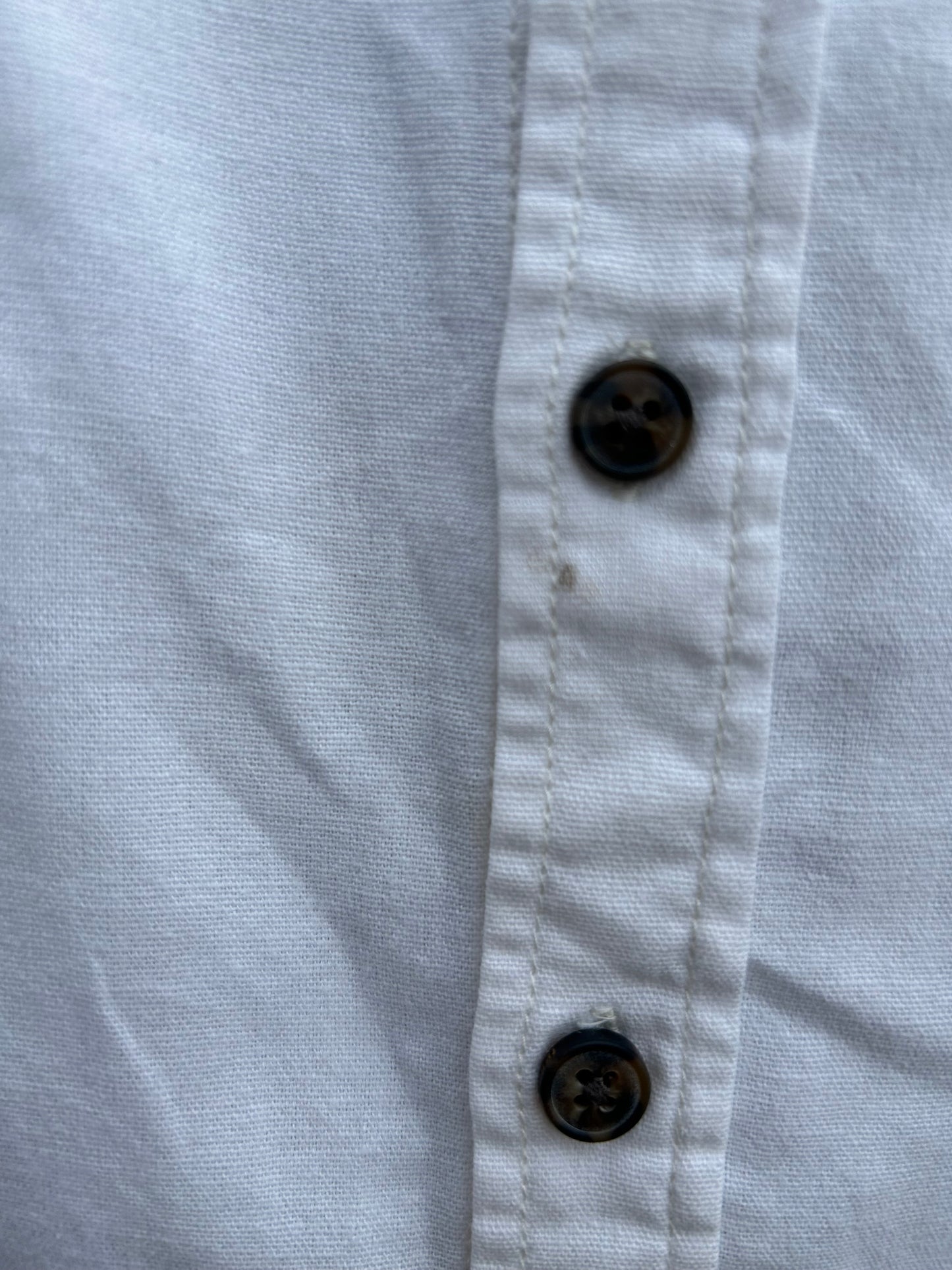 White grandpa collar shirt   5-6y (110-116cm)