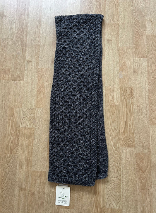 Aran grey scarf