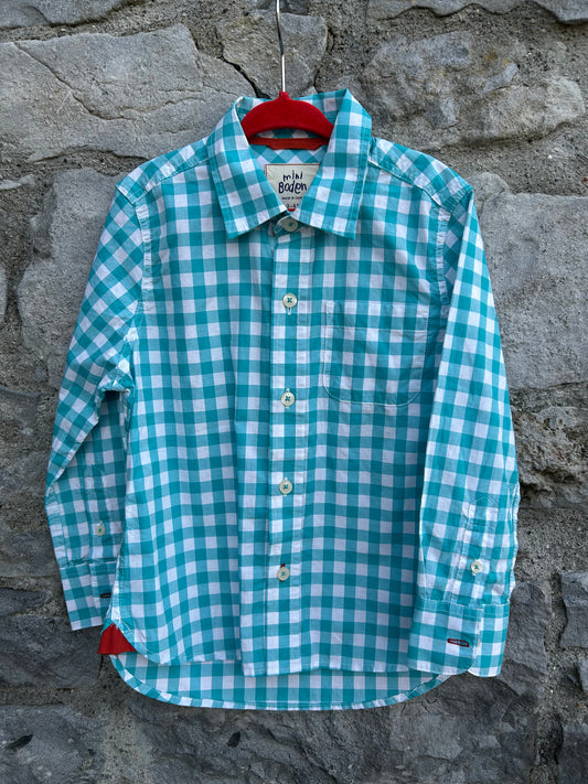 MB blue check shirt  3-4y (98-104cm)