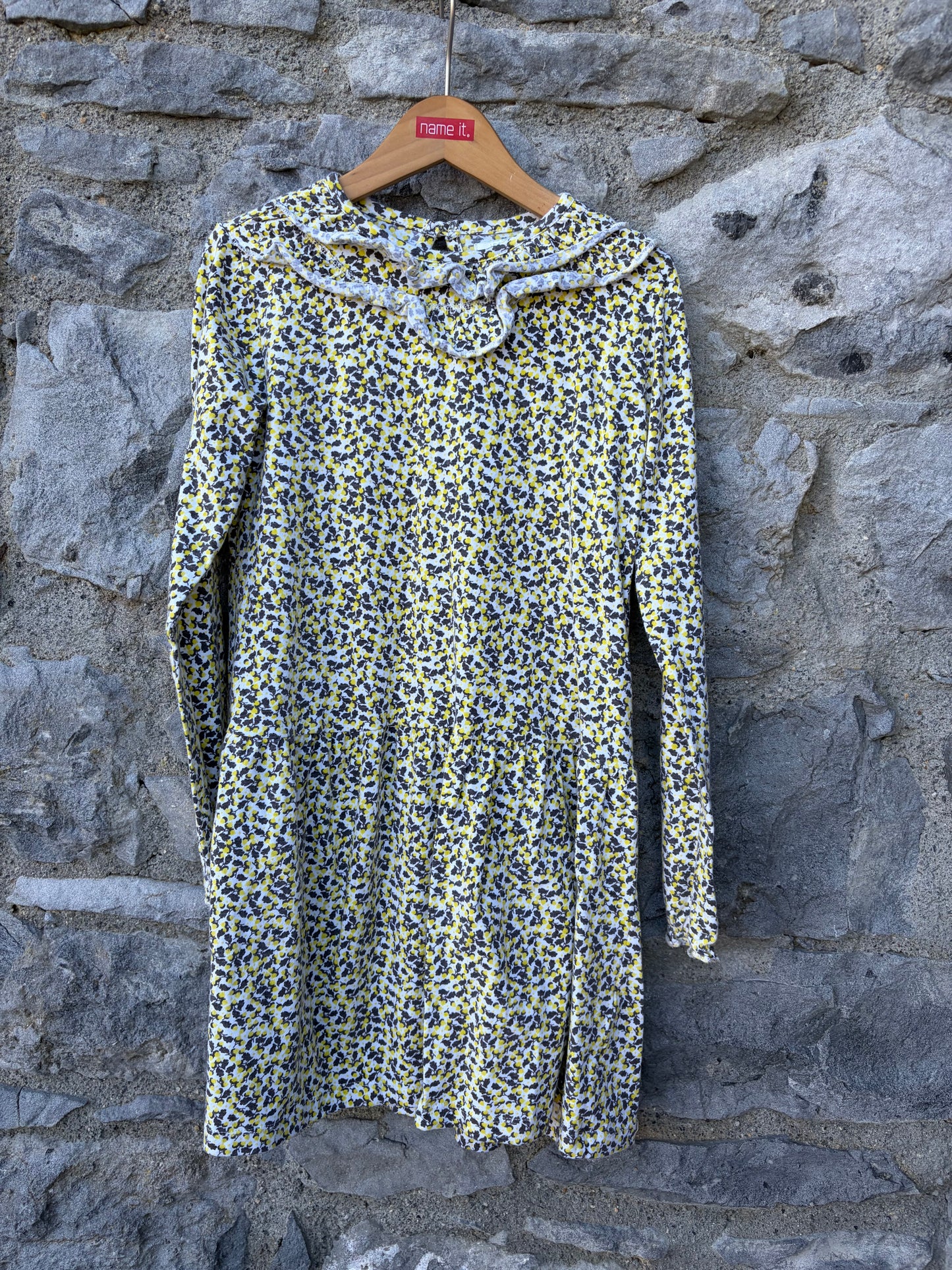 Yellow floral dress 9-10y (134-140cm)
