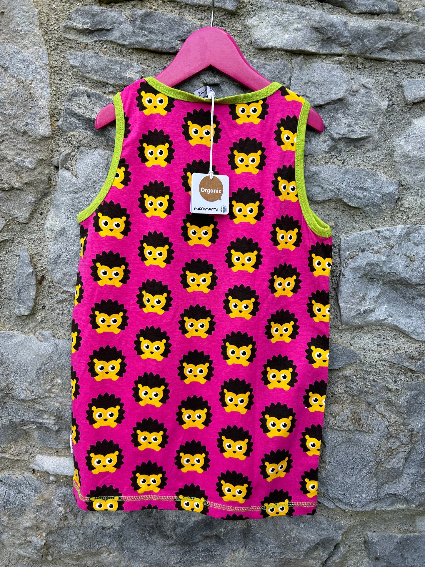 Pink hedgehog tank top  11-12y (146-152cm)