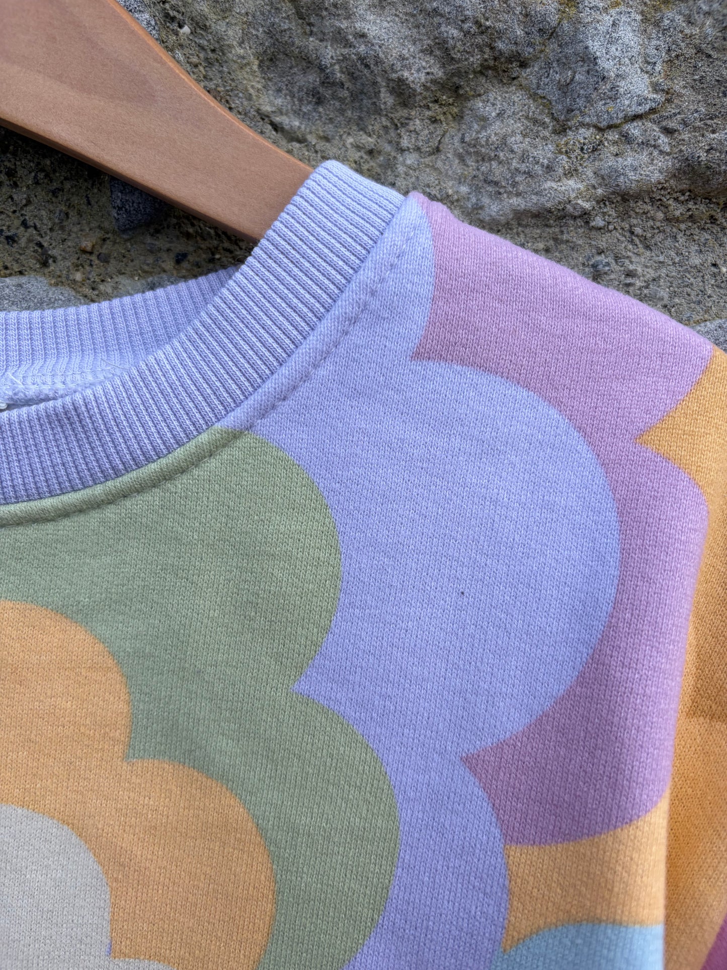 Lilac Rainbow Long Sleeve Jumper Dress  4-5y (104-110cm)