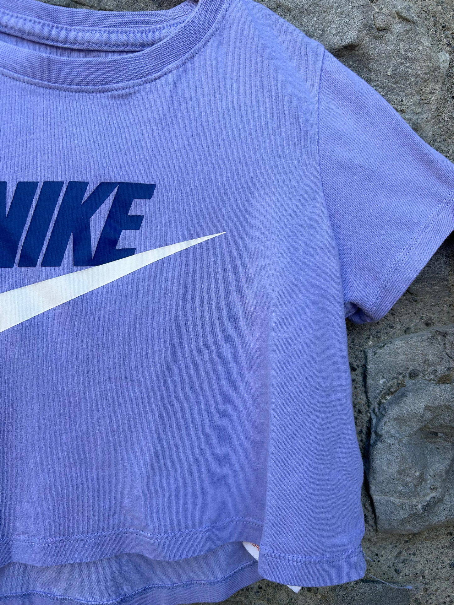 Blue logo cropped t-shirt  8-9y (128-134cm)