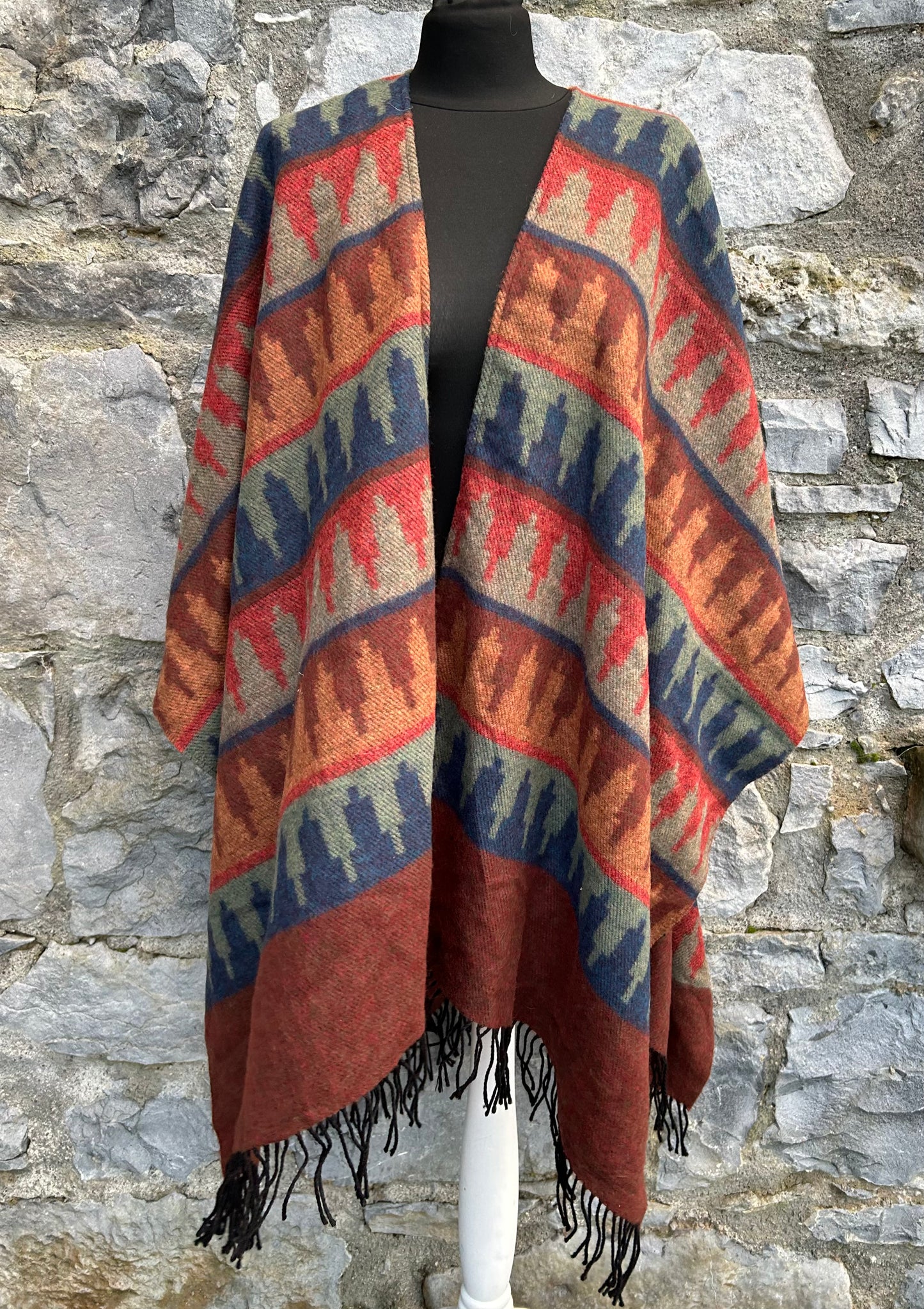 Aztec print cape