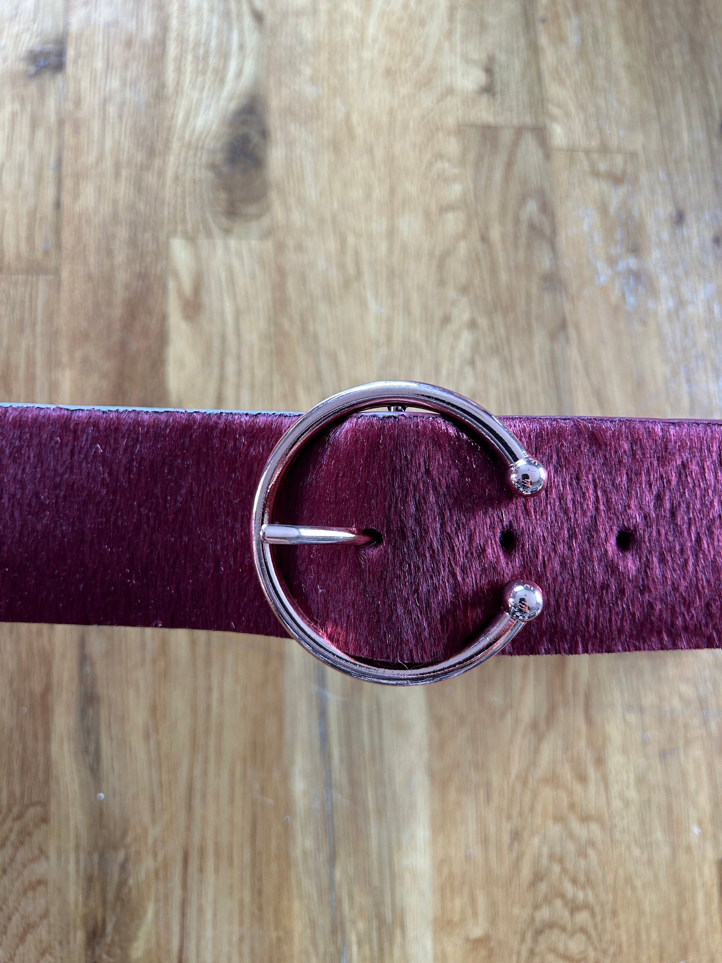 Maroon hairy belt