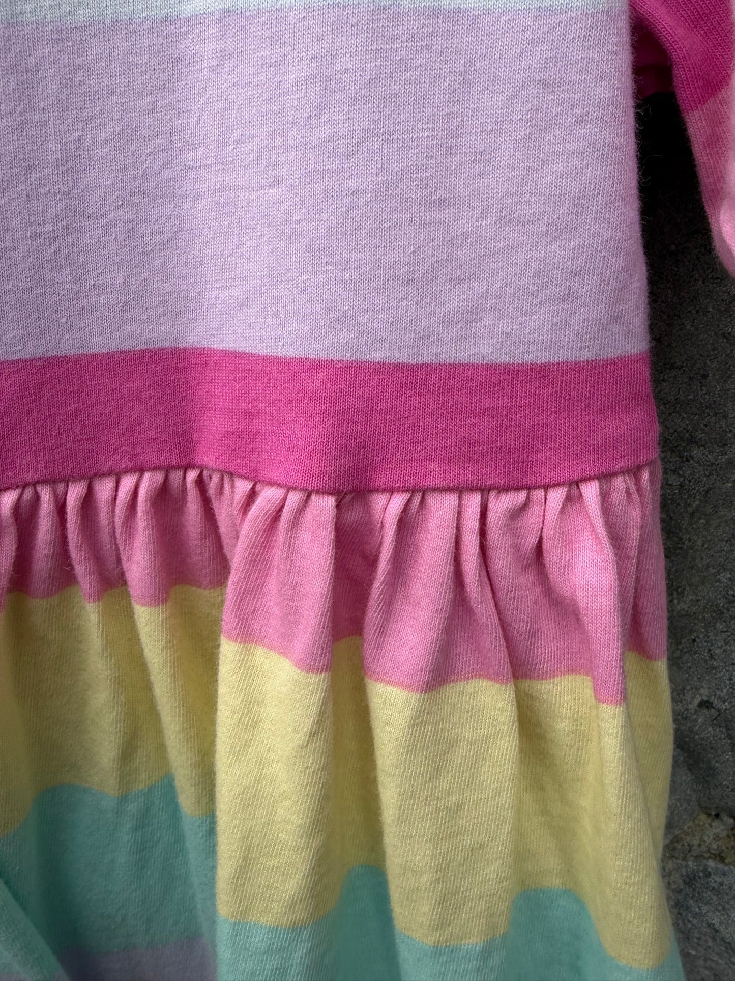 Colourful stripy dress  5-6y (110-116cm)