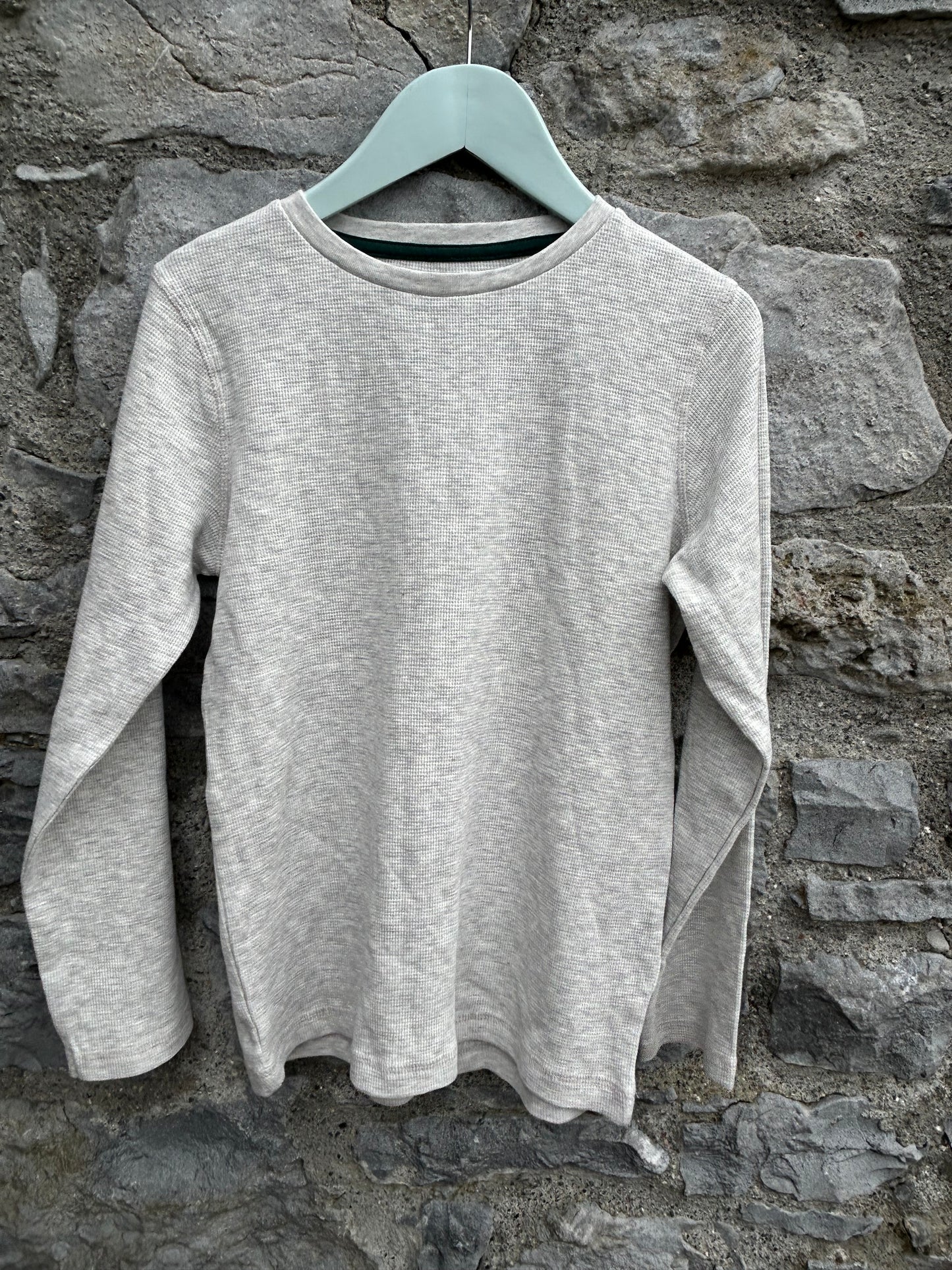 Grey waffle top  8y (128cm)