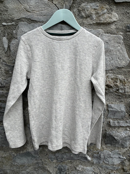 Grey waffle top  10y (140cm)