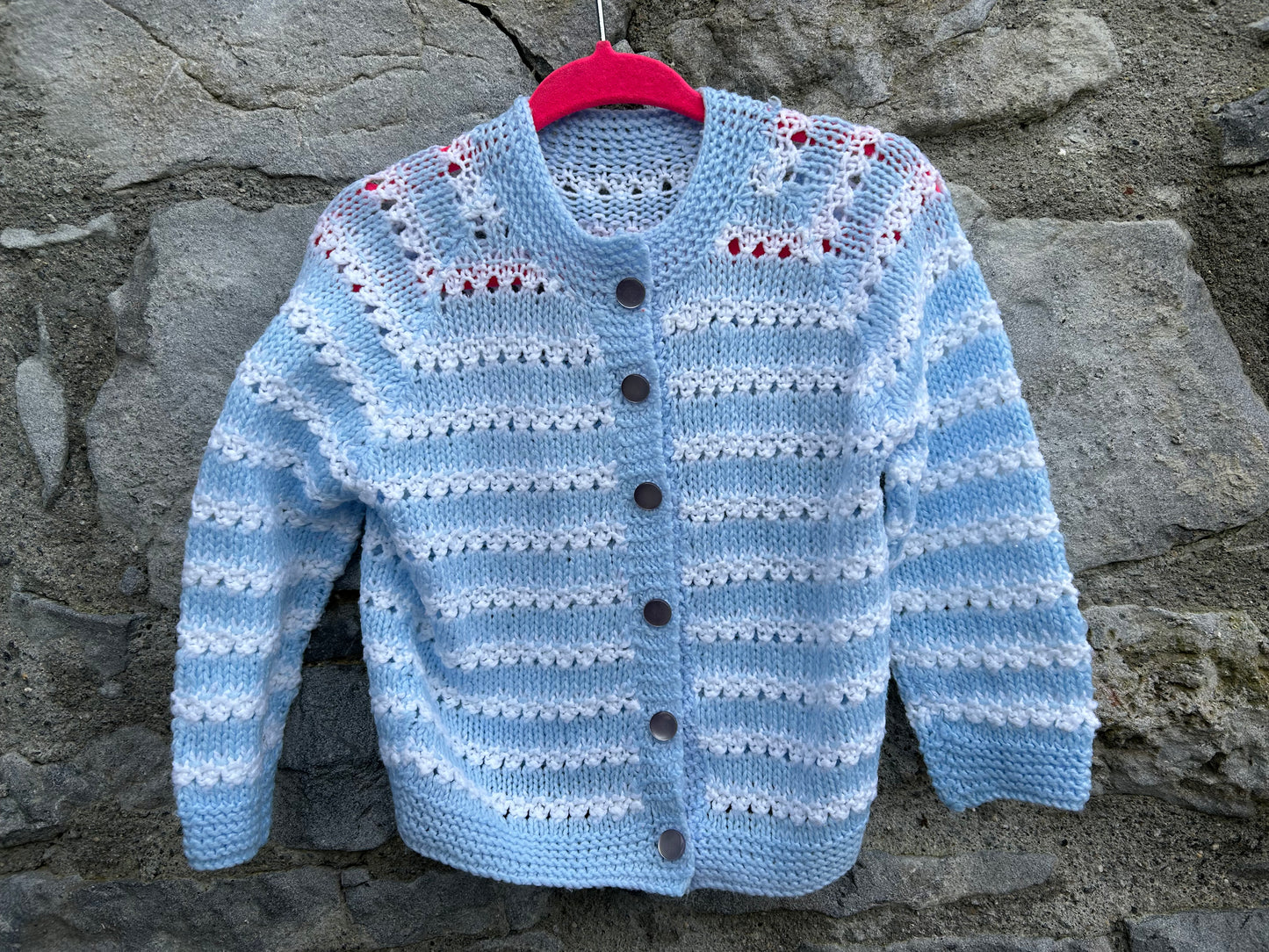 Blue&white pointelle cardigan  9-12m (74-80cm)