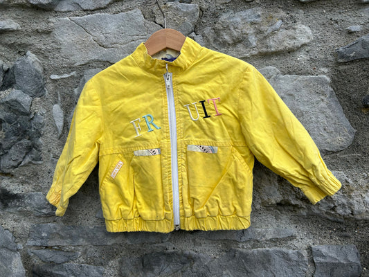 80s yellow fruit jacket  12-18m (80-86cm)