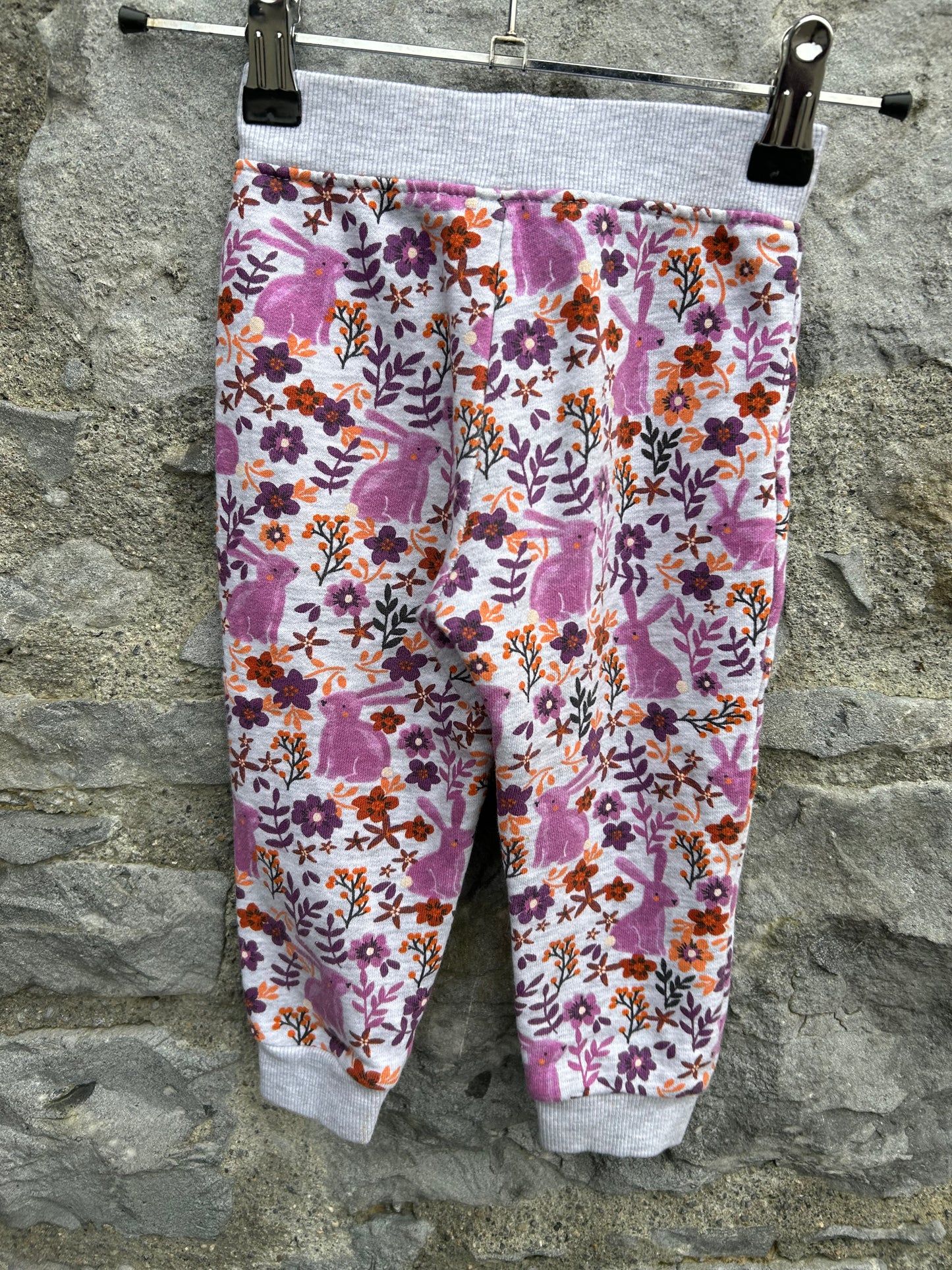 Purple bunnies tracksuit pants  12-18m (80-86cm)