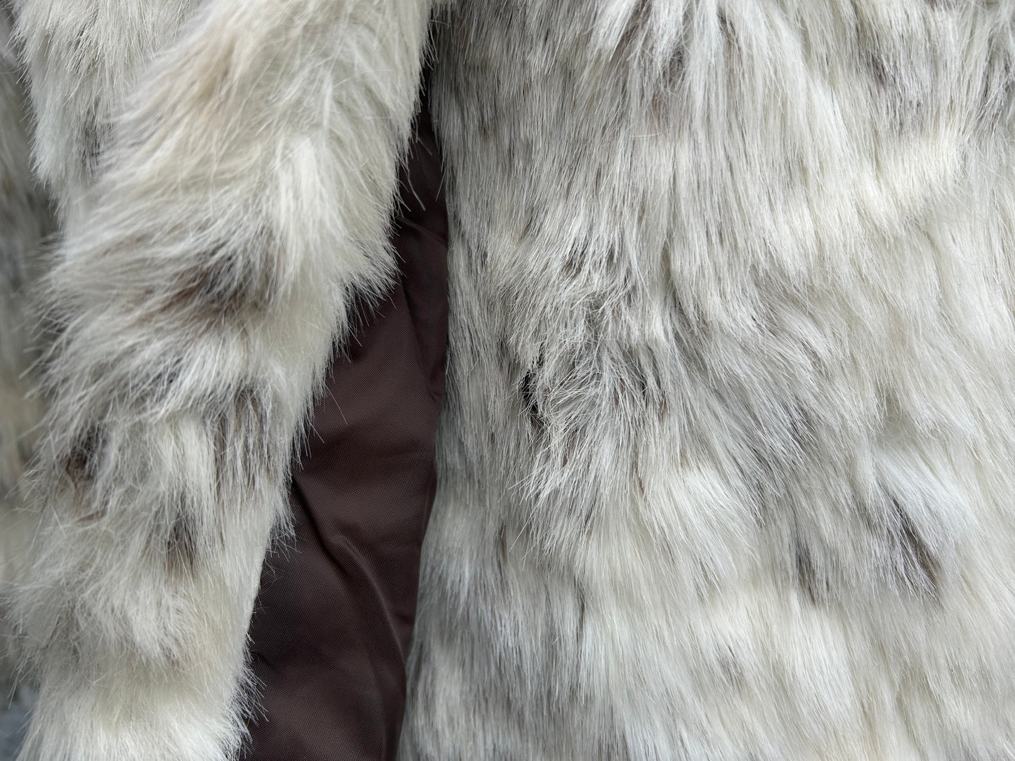 90s snow leopard faux fur uk 10-12