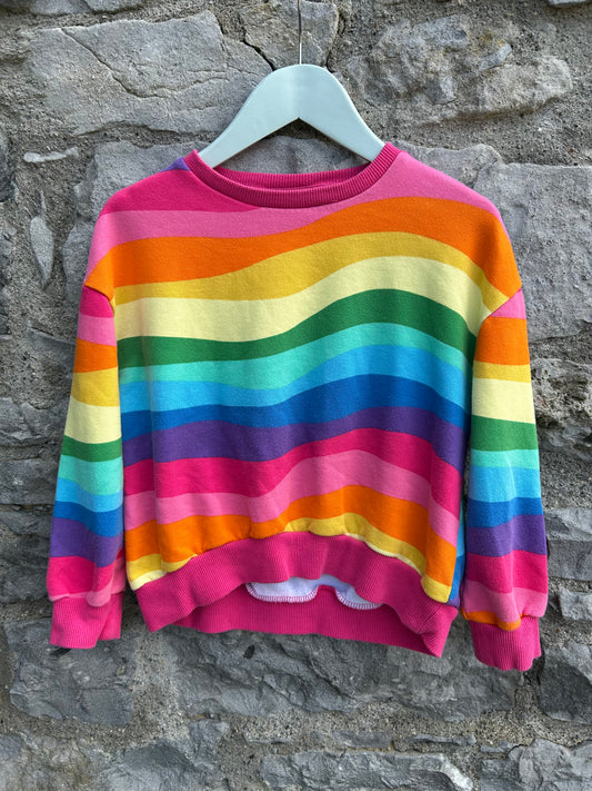 Rainbow waves sweatshirt 8y (128cm)