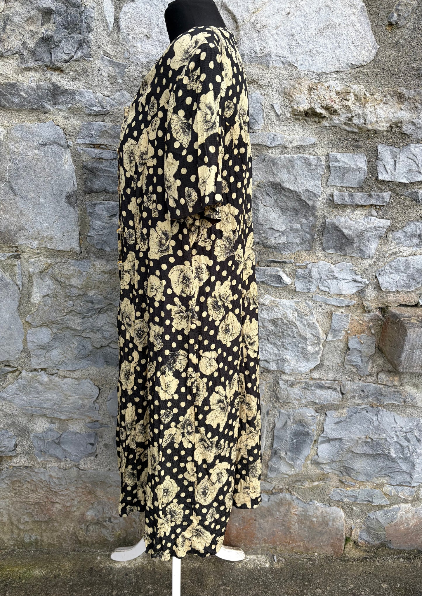 90s polka dots&flowers dress uk 16
