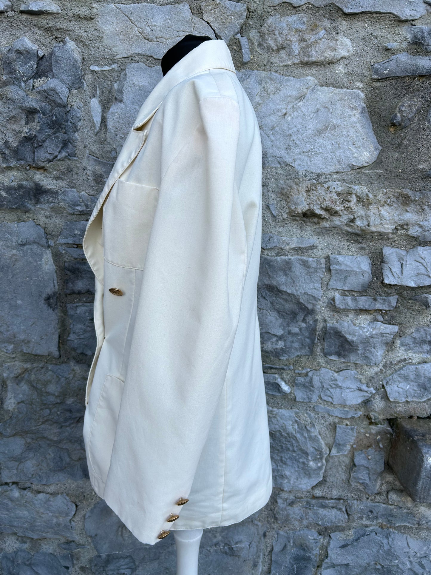 80s cream jacket uk 12