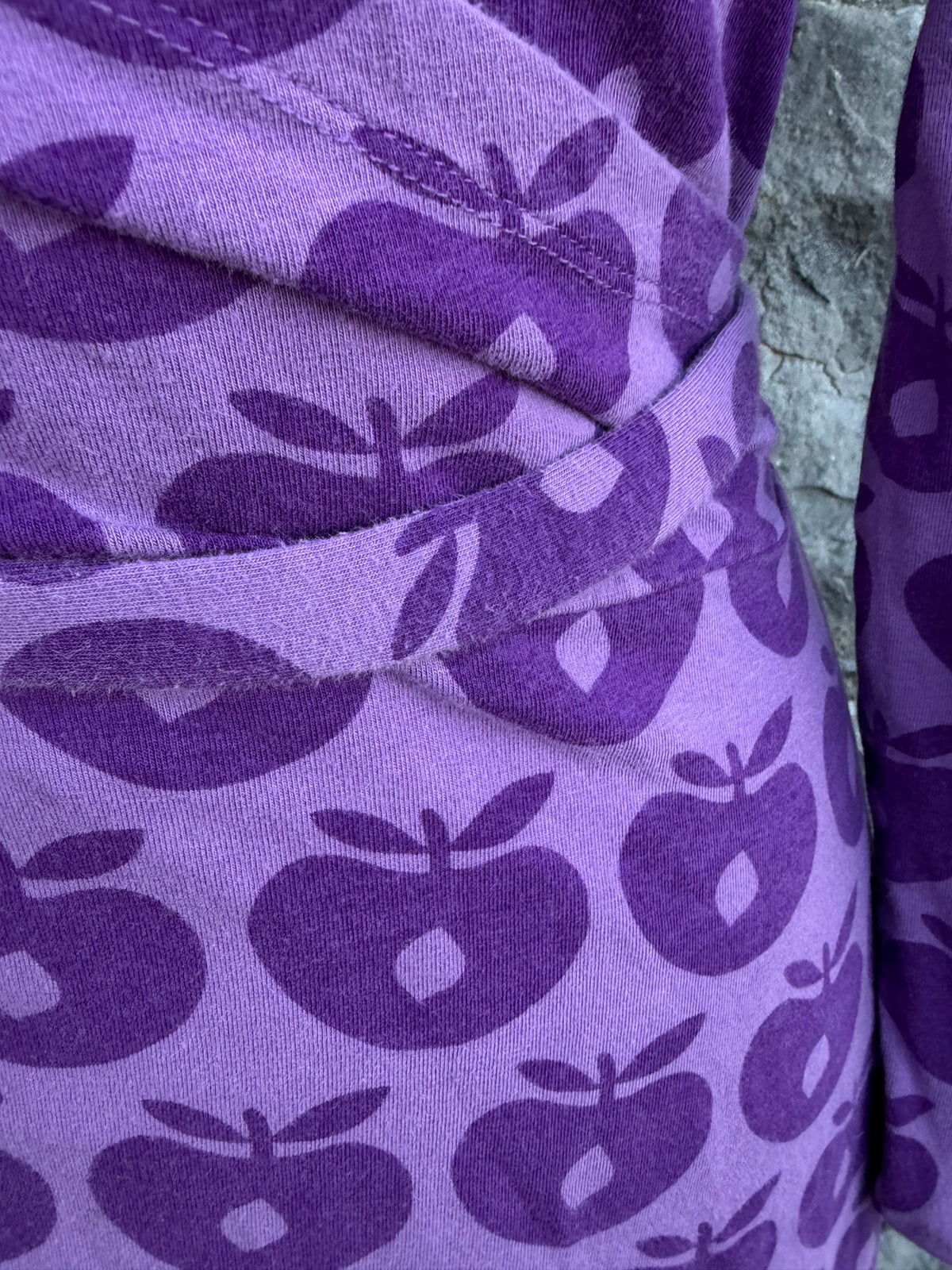 Purple apples wrap dress uk 10-12