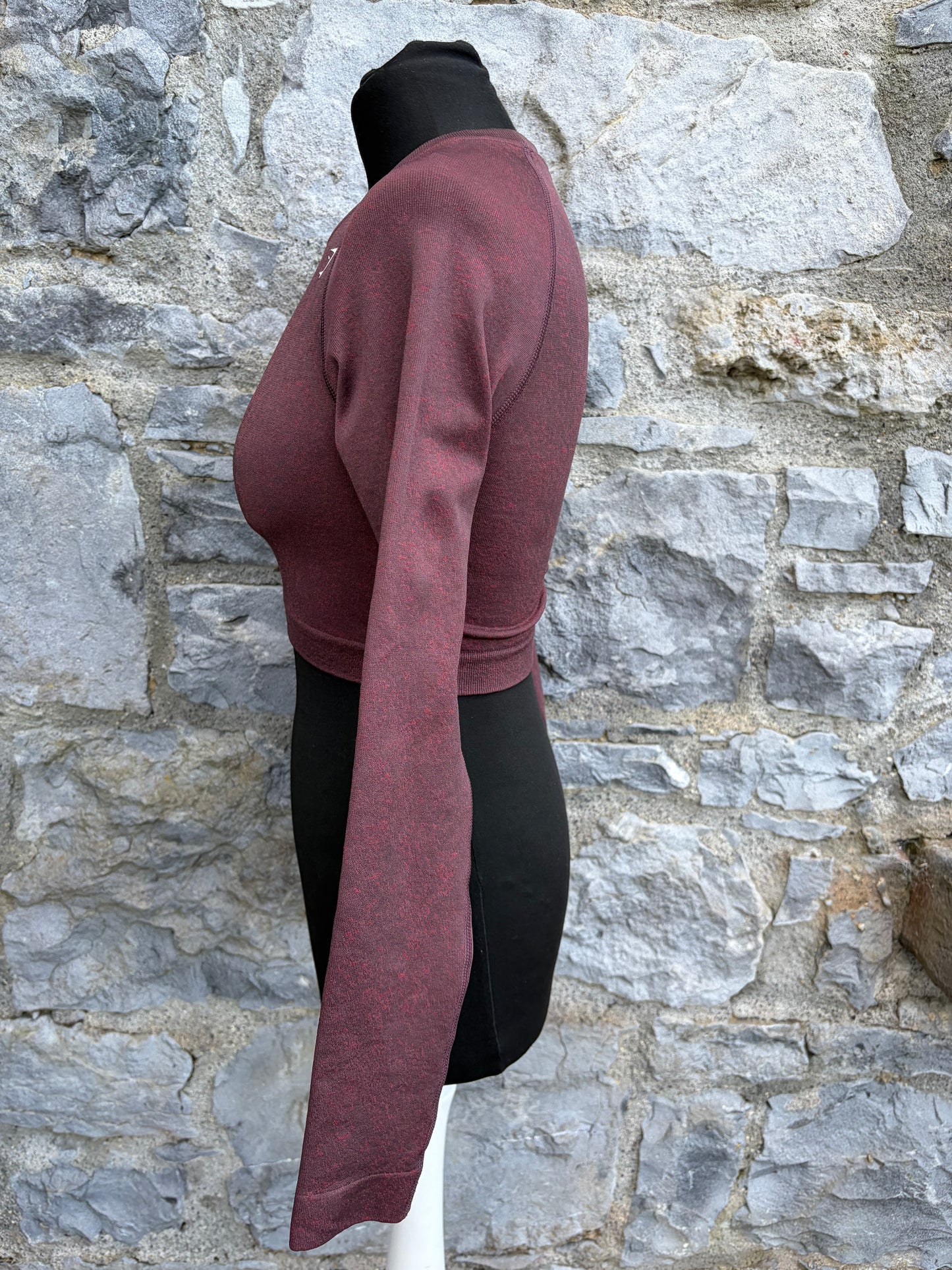 Maroon lifting essential crop top uk 6-8