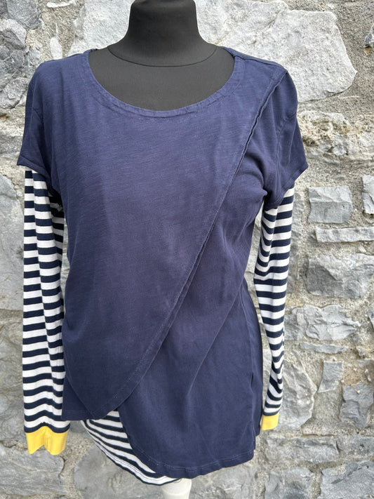 Navy&stripy maternity top uk 10-12