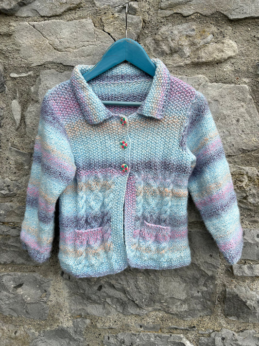 Blue&purple ombré cardigan  5y (110cm)