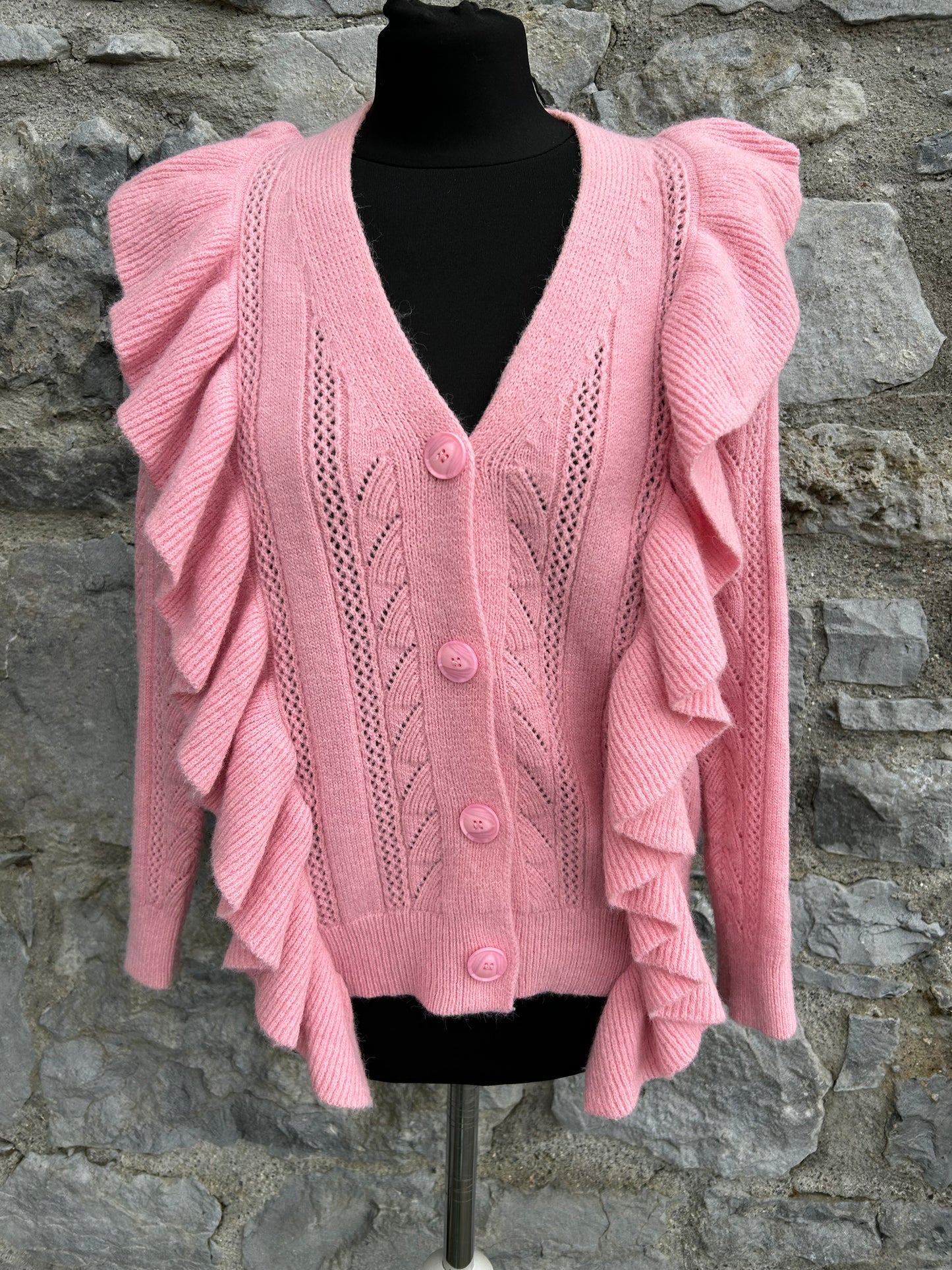 Pink pointelle cardigan uk 12