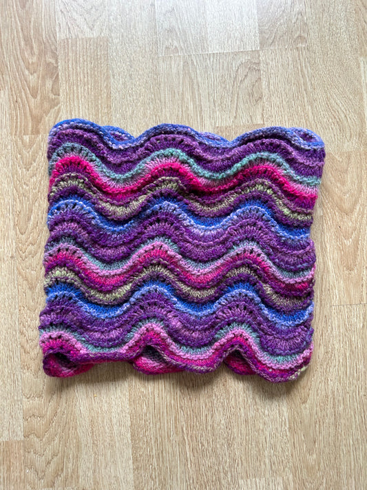 Wavy purple&pink tube scarf