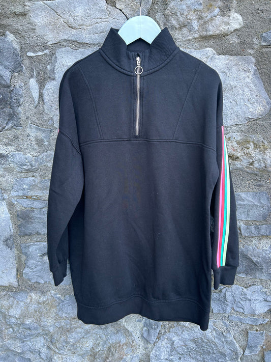 Black long half zip sweatshirt  10-11y (140-146cm)
