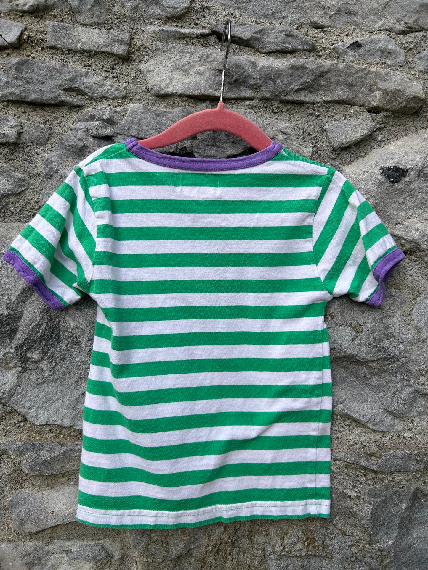 Green stripy T-shirt  3-4y (98-104cm)