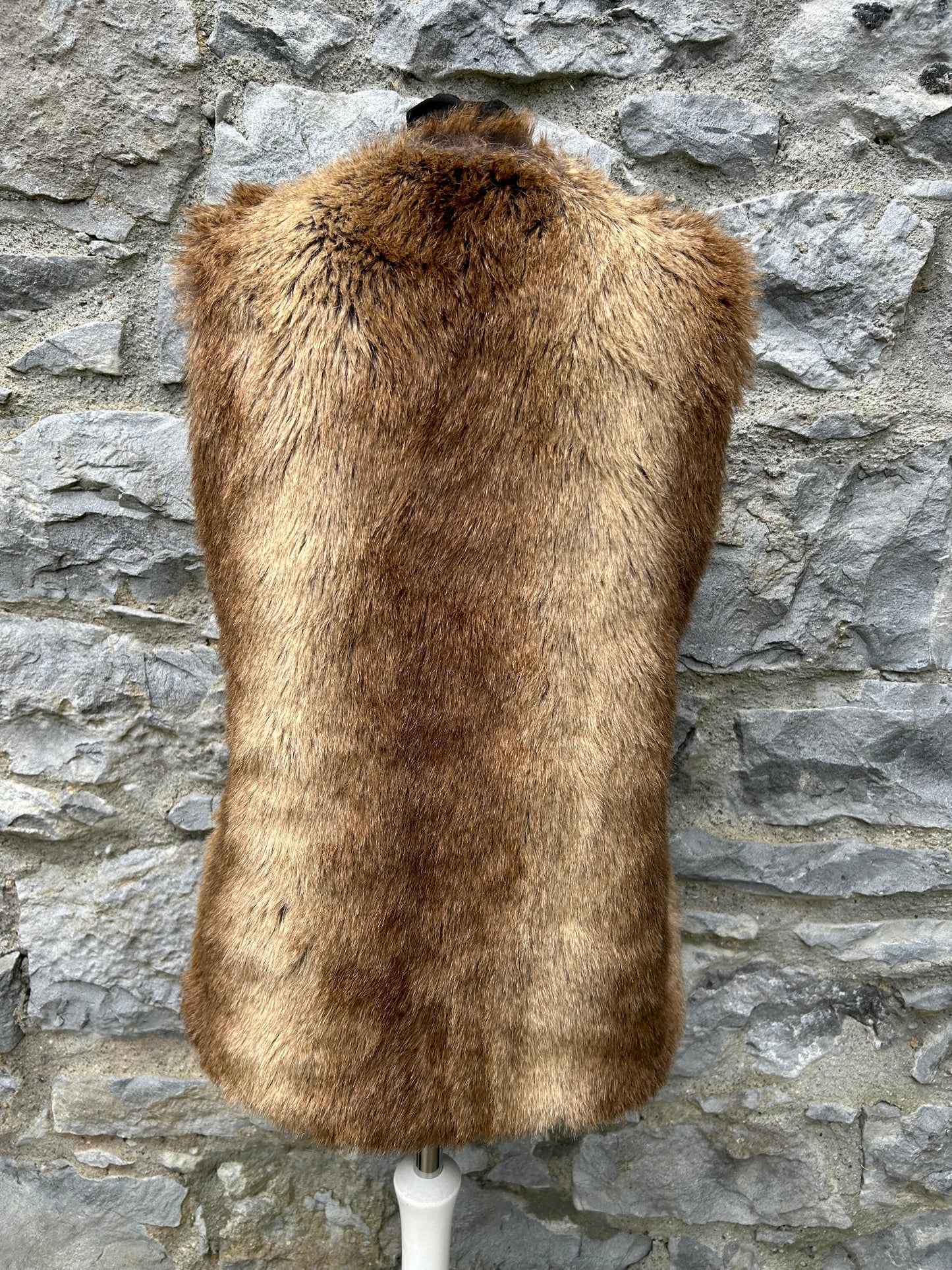 Brown furry gilet uk 8