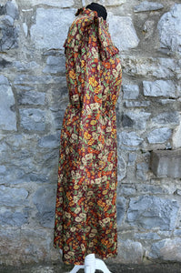 Brown floral dress uk 12